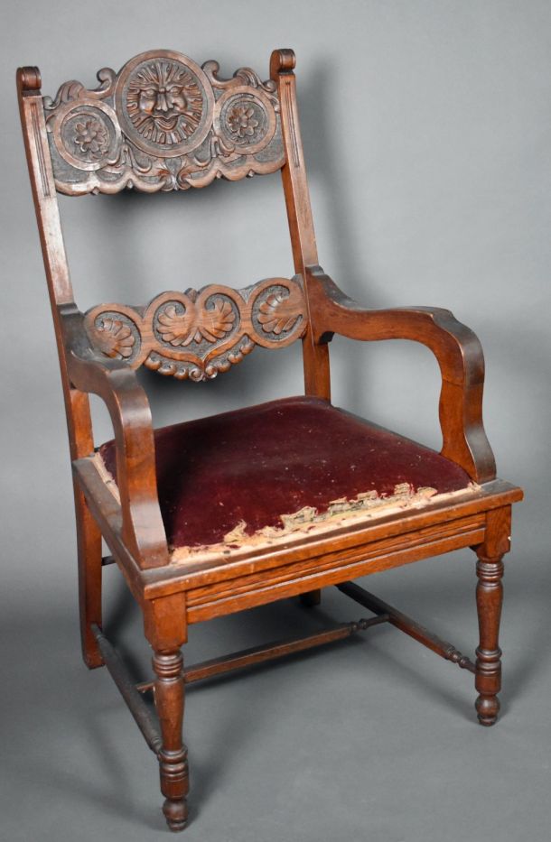 John L. Barber armchair c.1875 (collection of Norfolk County Heritage and Culture)