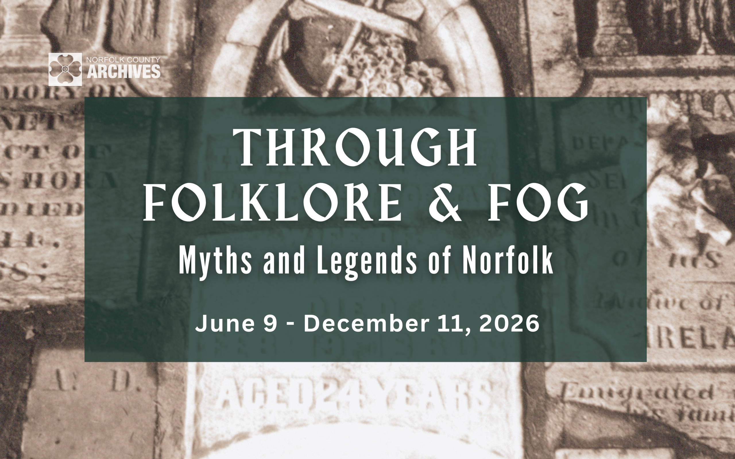 Black and White Photo advertising an archival exhibit of the Norfolk Old Boys and Girls Reunion: 100 Years